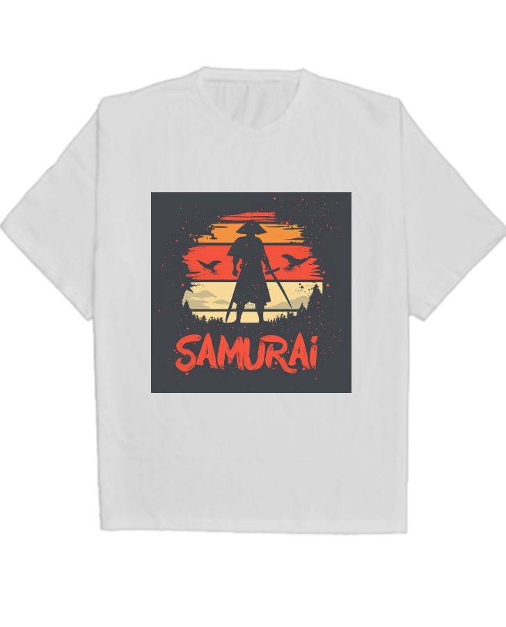 Samurai Serenity: Embrace the Oversized Elegance - Front
