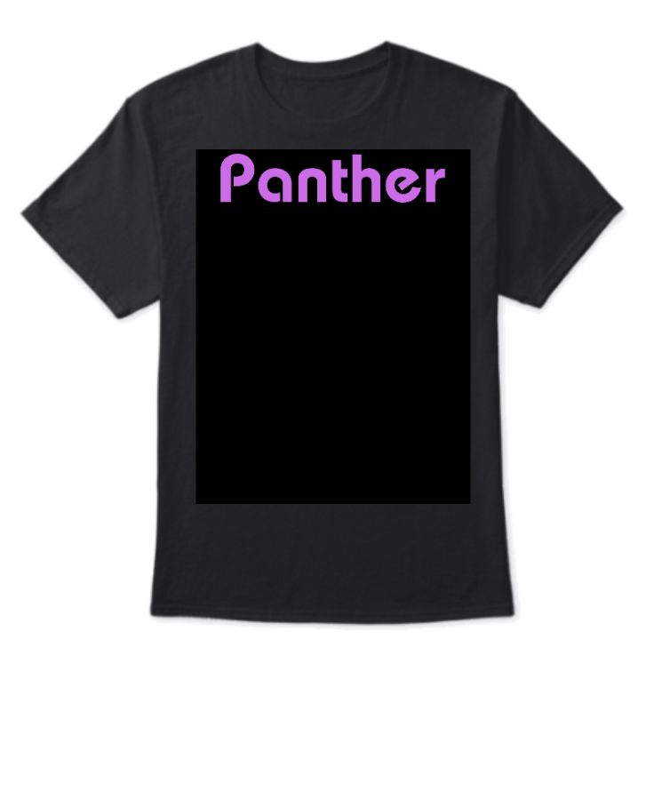 panther printed t-shirt| half sleeve - Front