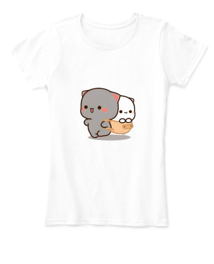 peach and goma t-shirt for girl - Front