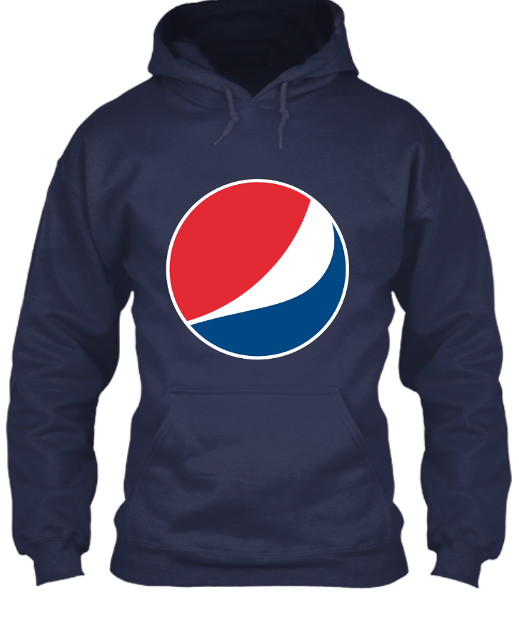 pepsi logo printed winter hoodie for men - Front