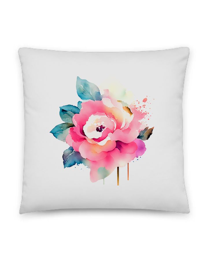 pillow cover painting design flower - Front