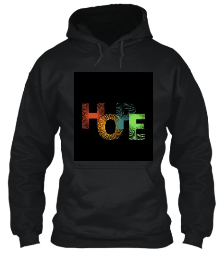 printed hoody  hope - Front