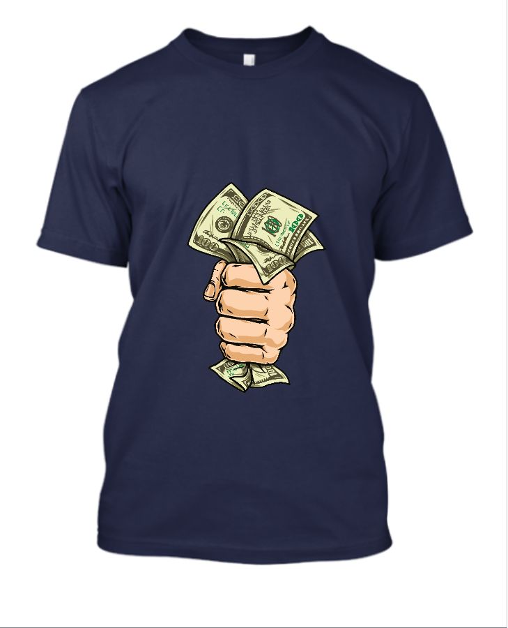 printed t-shirt blue - Front