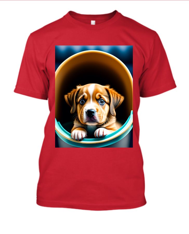 puppy inside bucket tshirt - Front