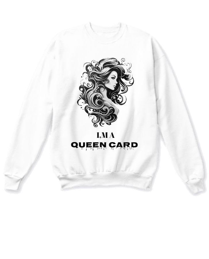 queen card sweatshirt - Front
