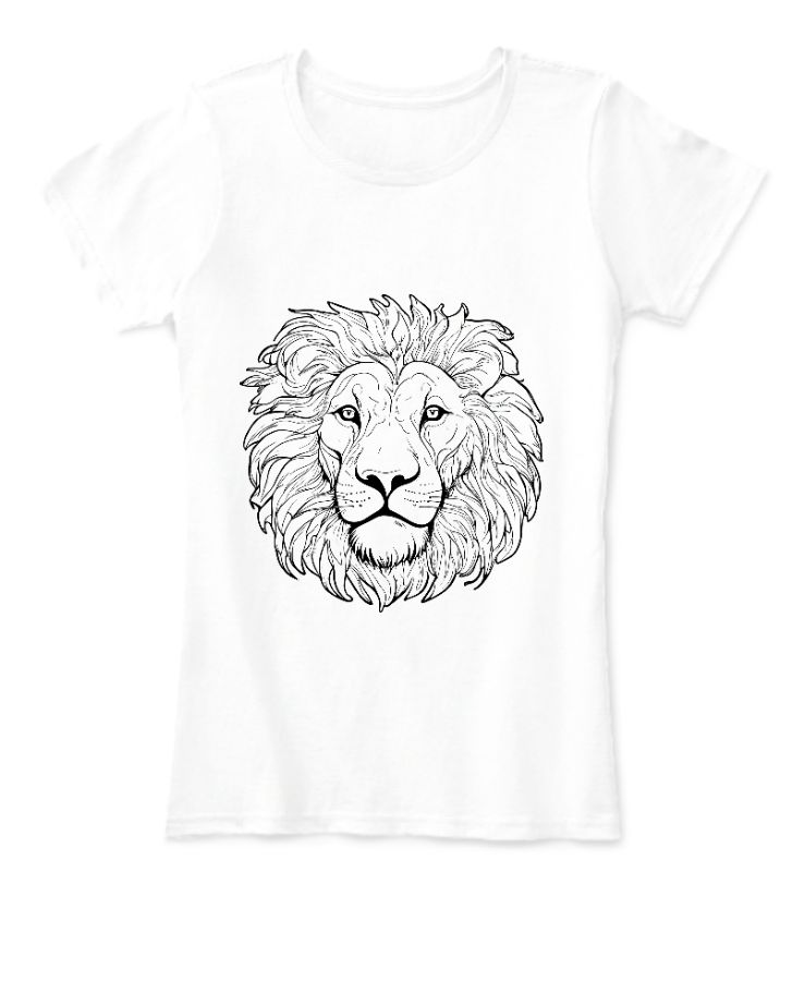 Layen Roar: Lion Graphic White Tee - Front