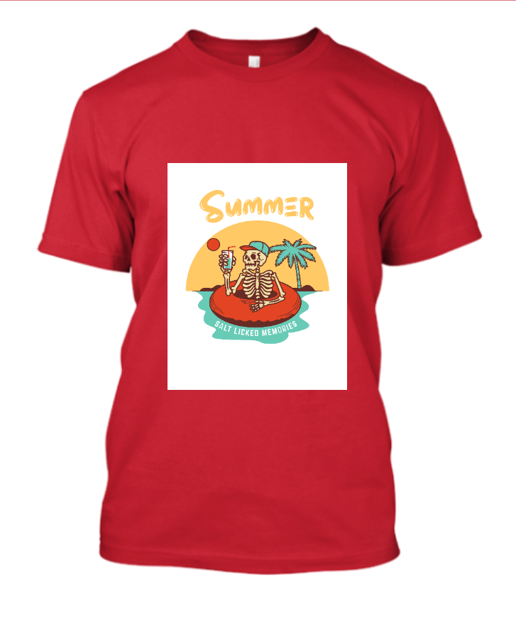 red colour summer t shirt - Front