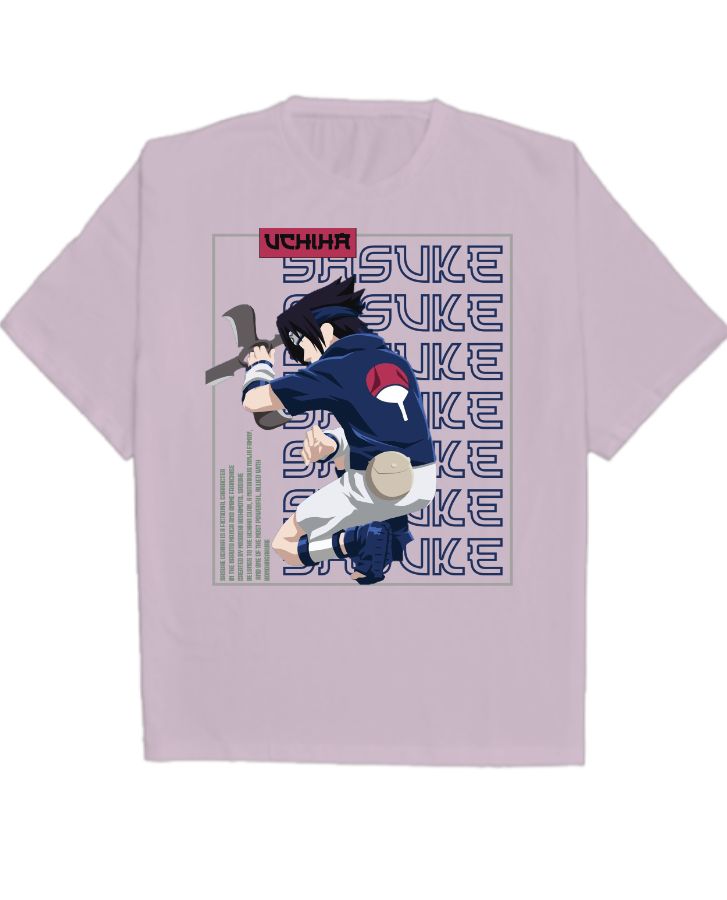 sasuke uchiha oversize t-shirt - Front