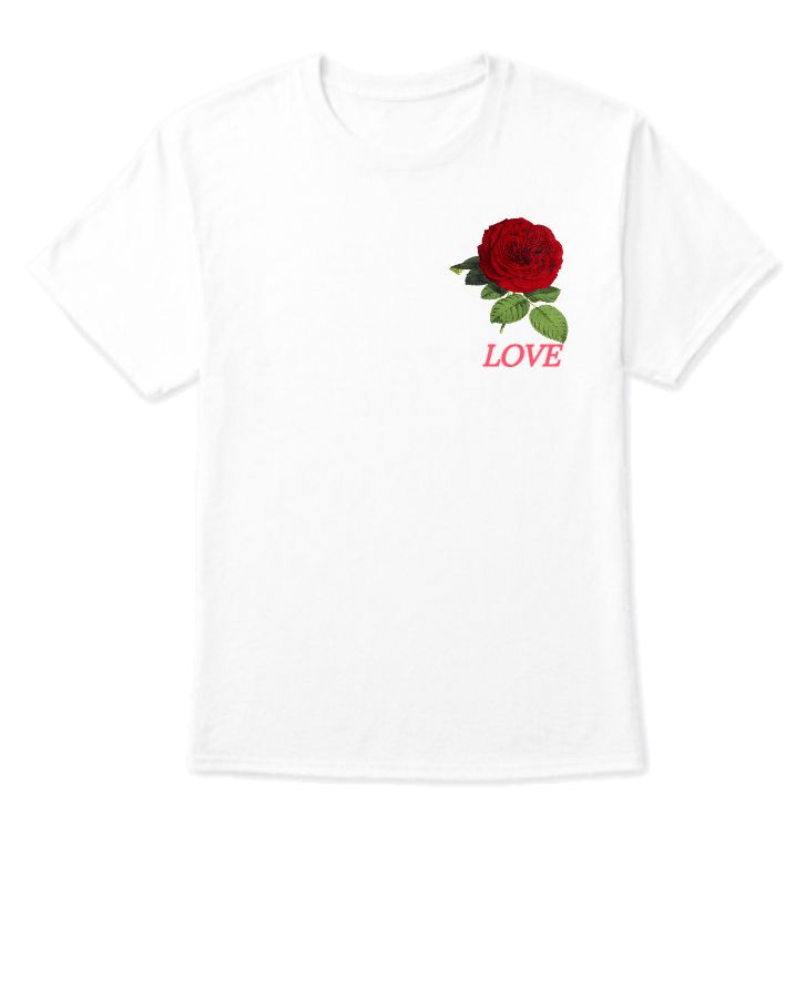 simple ROSE design T shirt  - Front