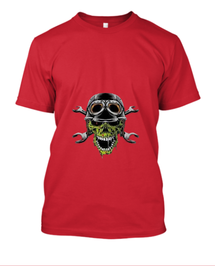 skull design I round neck half sleeve tshirt - Front