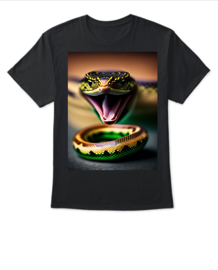 snake printed t shirt - Front