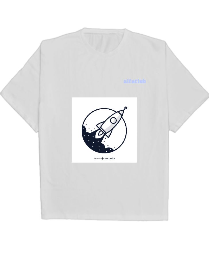 space and rocket designed trending oversized T-shirts for both men and women - Front