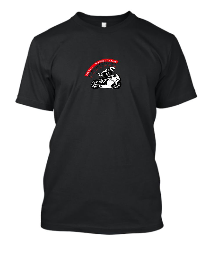 sports bike graphic printed round neck tshirt for men - Front