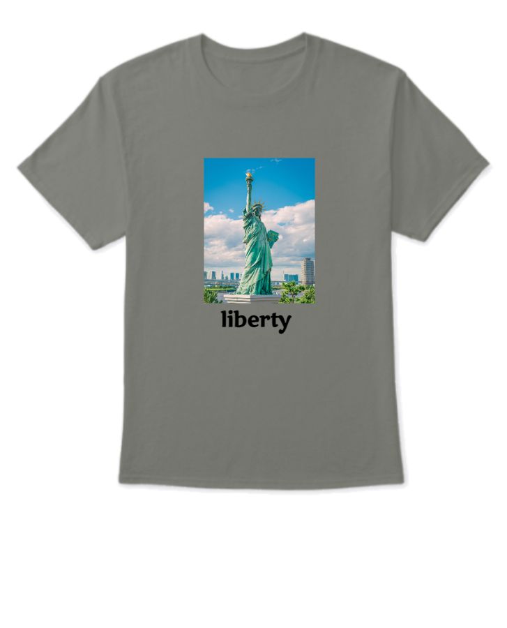 statue of liberty half sleeve tshirt - Front