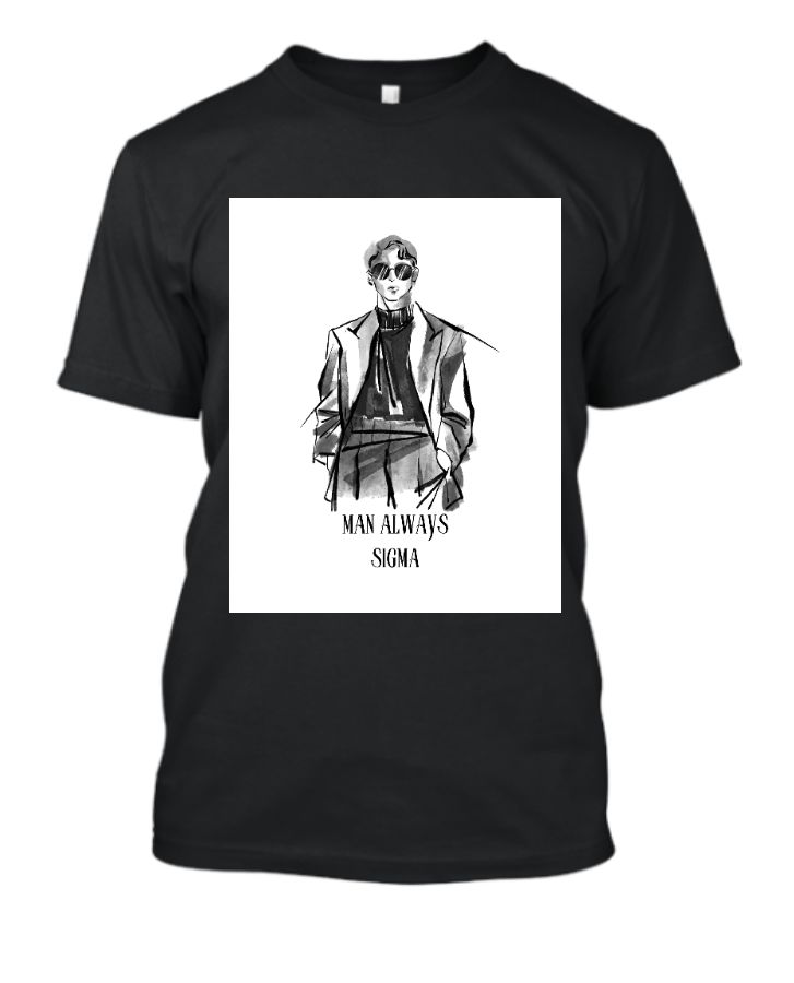 summer t shirt man always sigma half sleev - Front