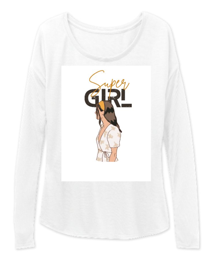 super girl | womens full sleeved tee - Front