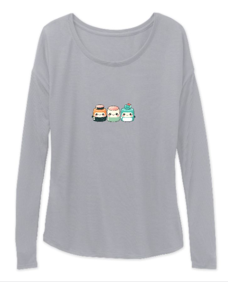 sushi full sleeve women t shirt - Front