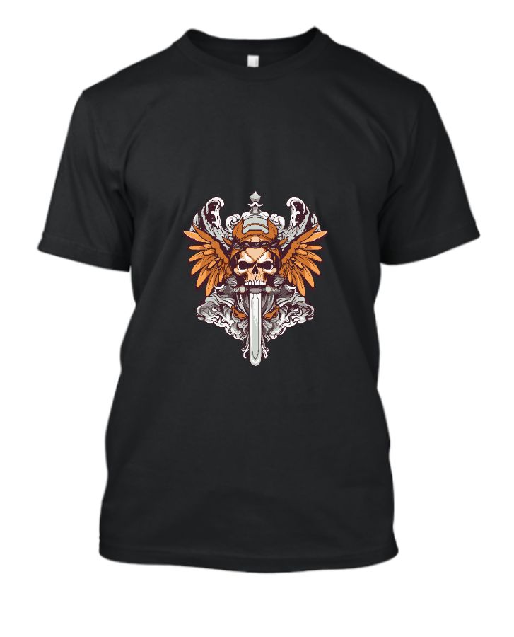 t-shirt black and white old - Front