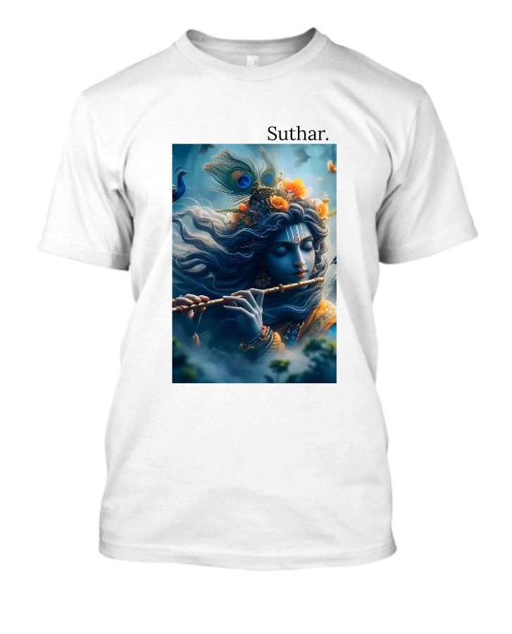 t-shirts theme is on lord krishna  - Front