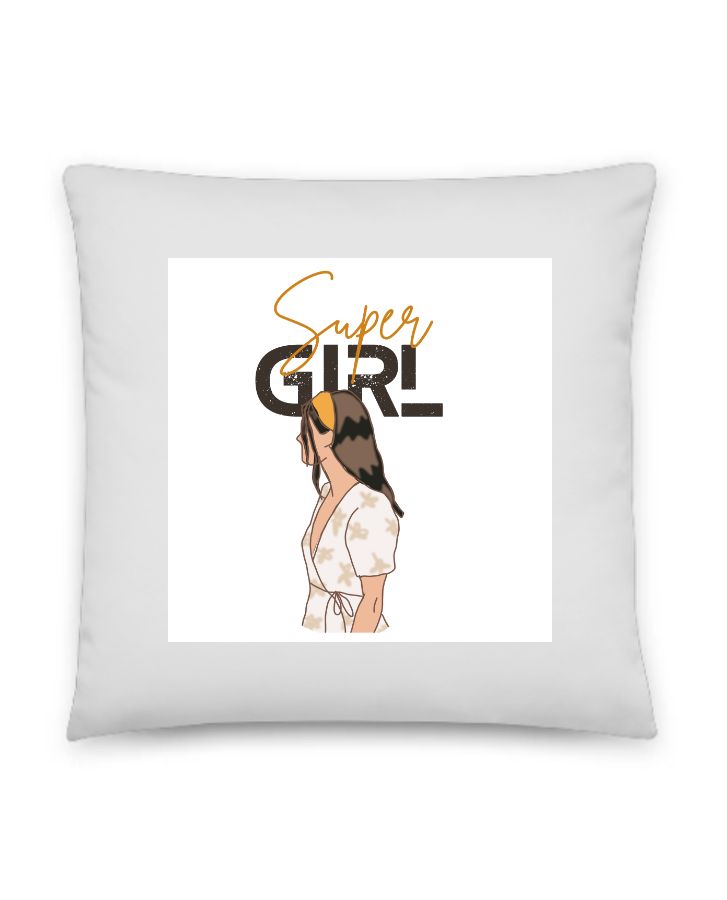 throw white pillow - Front