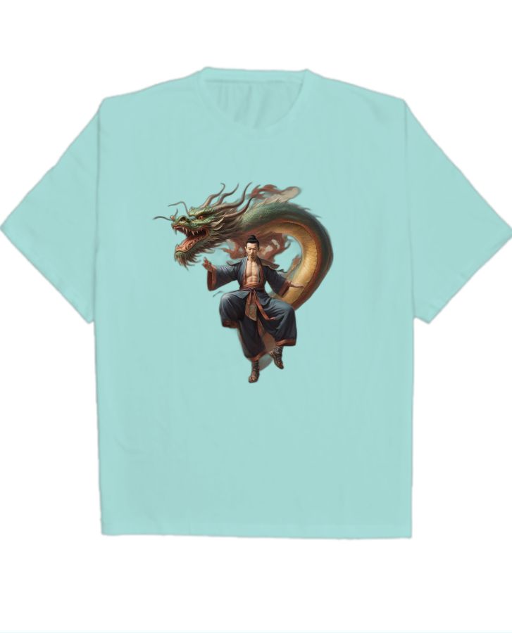 terrifying dragon oversized tee - Front