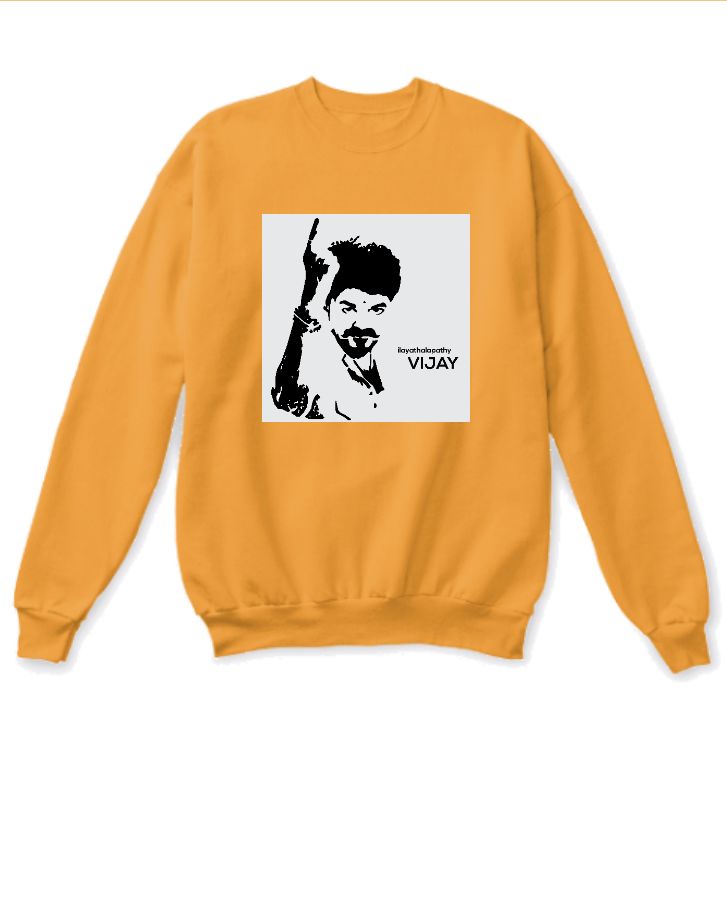 thalapathy vijay printed sweatshirt - Front