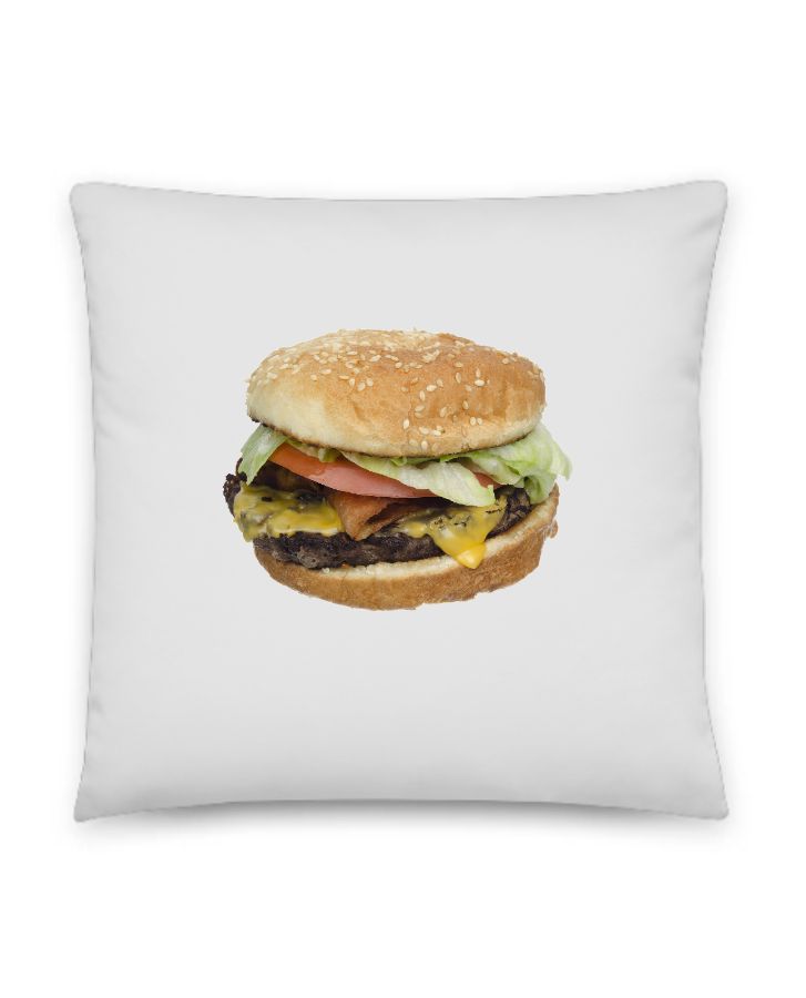 throw pillow burger - Front