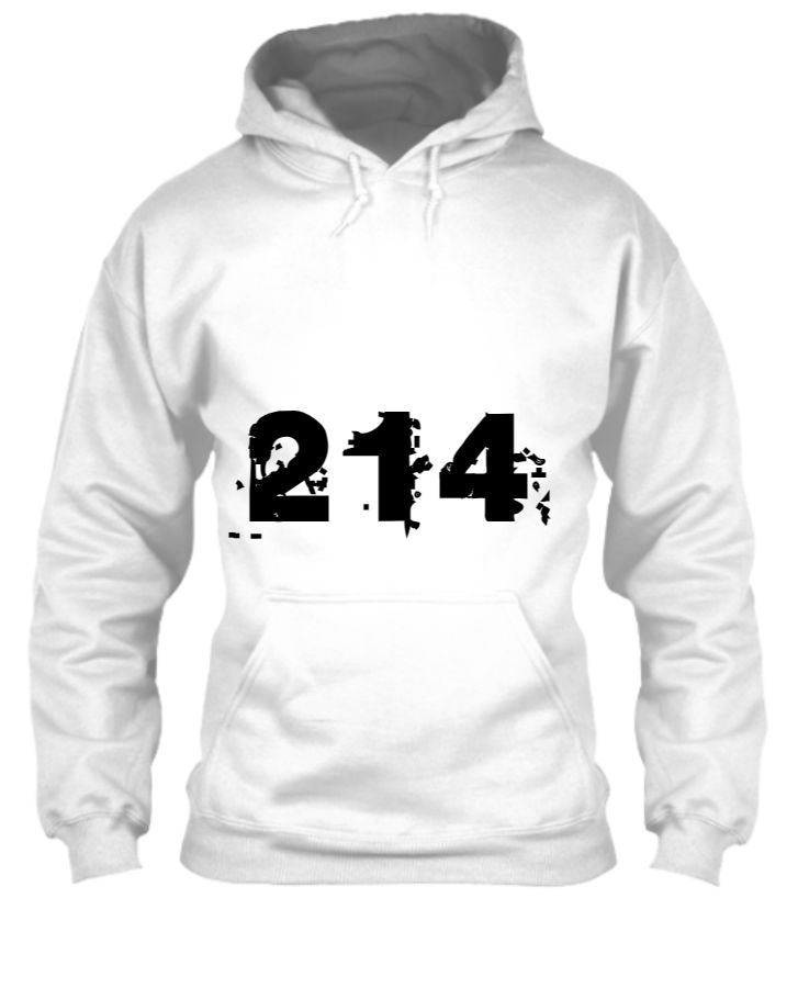 Black 214 number Minimalist T-shirt - Front