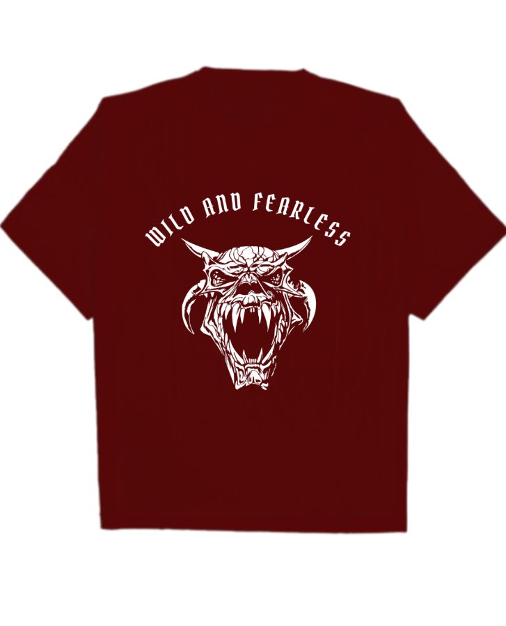 wild oversized T-shirt | half sleeve t-shirt - Front