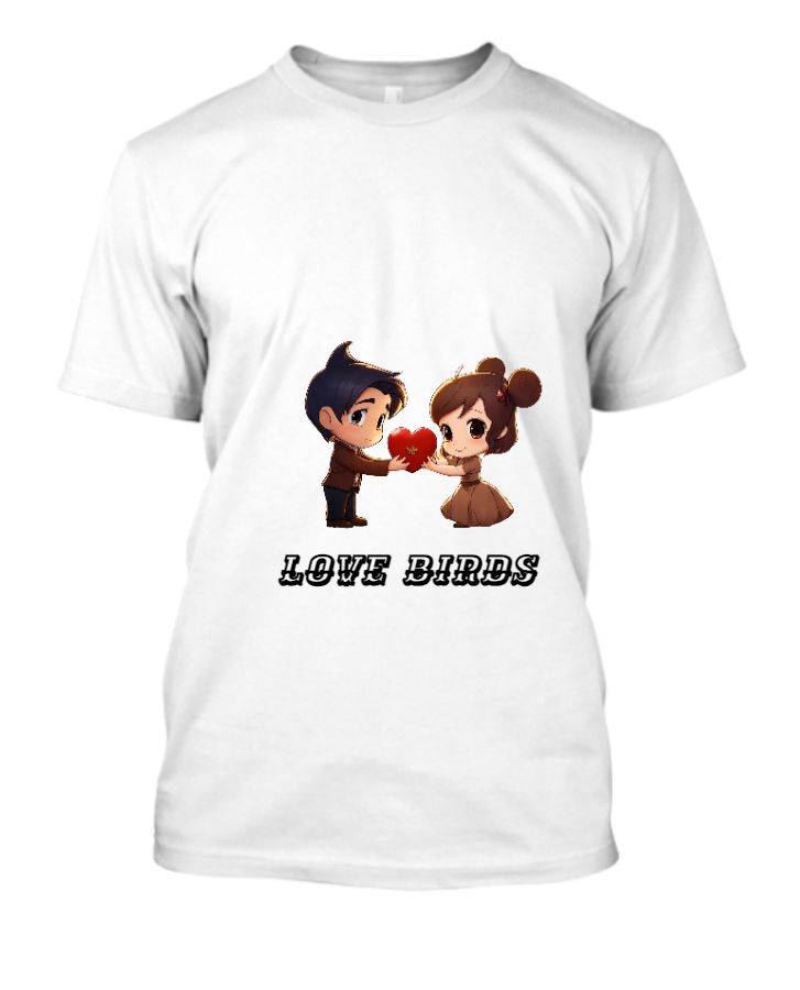winter t-shirt for love birds couple  - Front