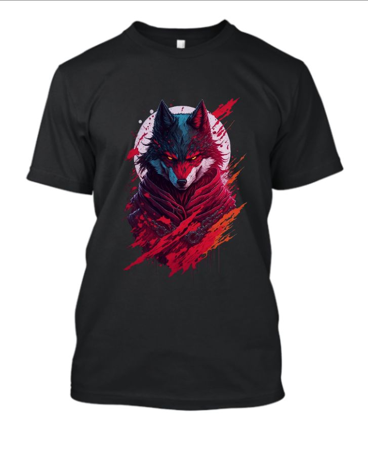 wolf design t shirt - Front