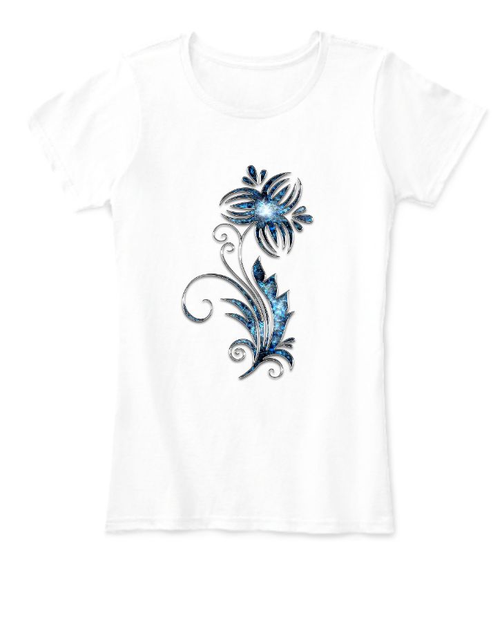 women jewel flower t-shirt - Front