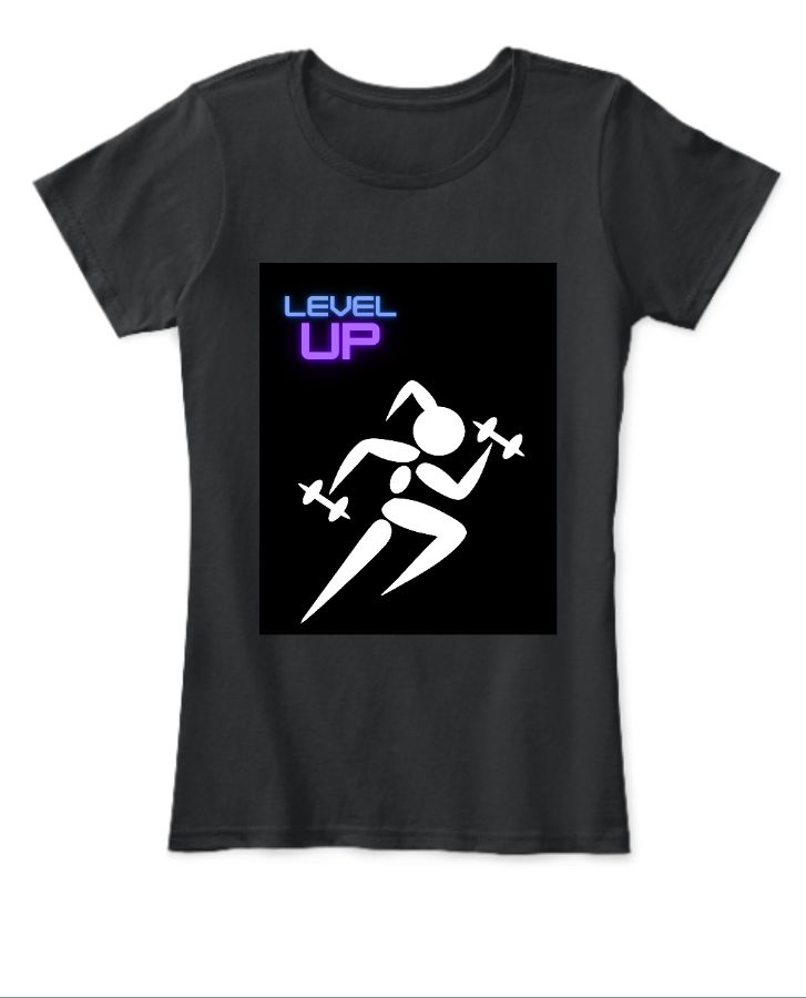 women's tee Level up - Front