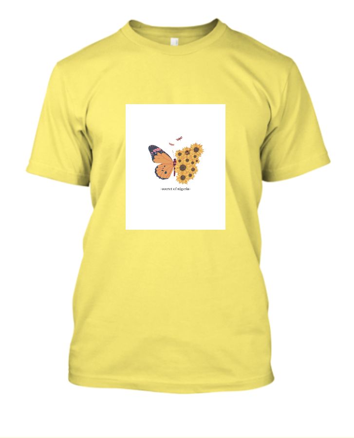 yellow Simple Nigeria Nature T Shirt - Front
