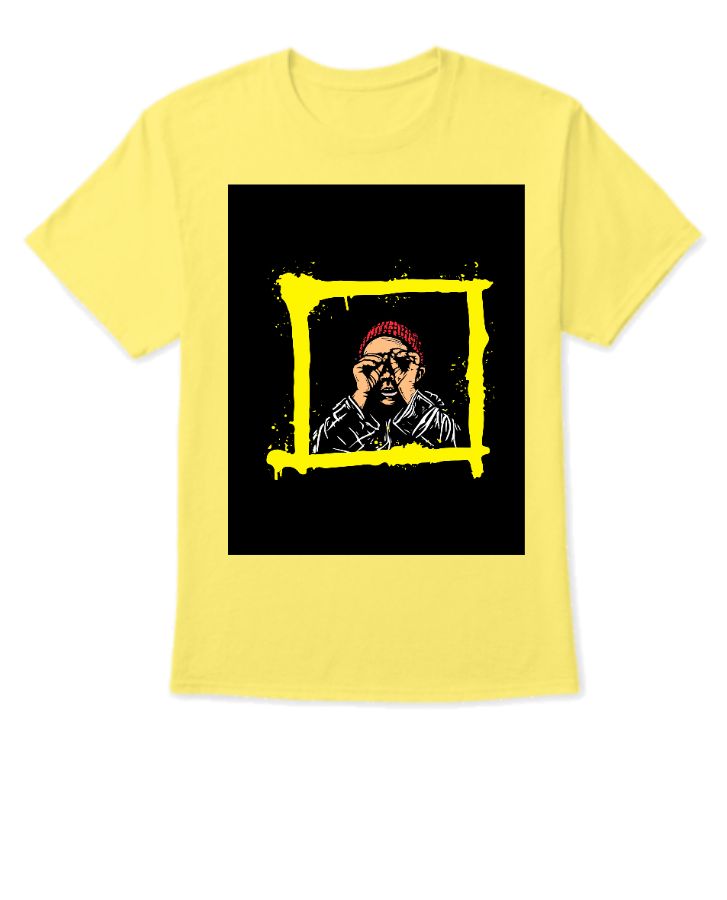 yellow round neck  - Front