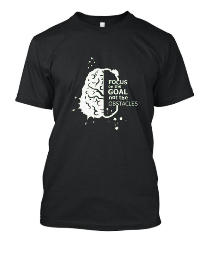 zarko t-shirt focus on goal not obstacles  - Front