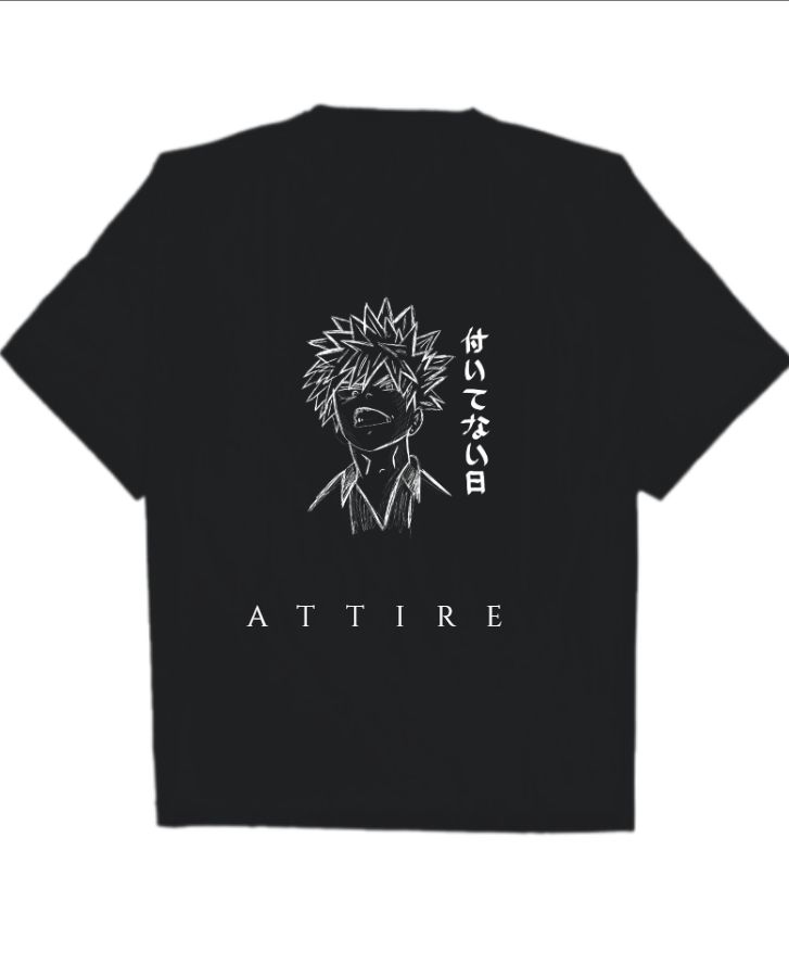 black oversized t shirt  - Front